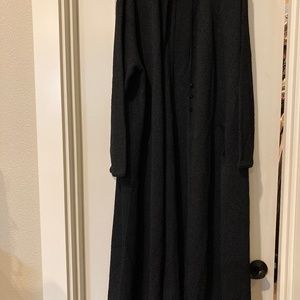Beautiful, black knit duster/sweater coat